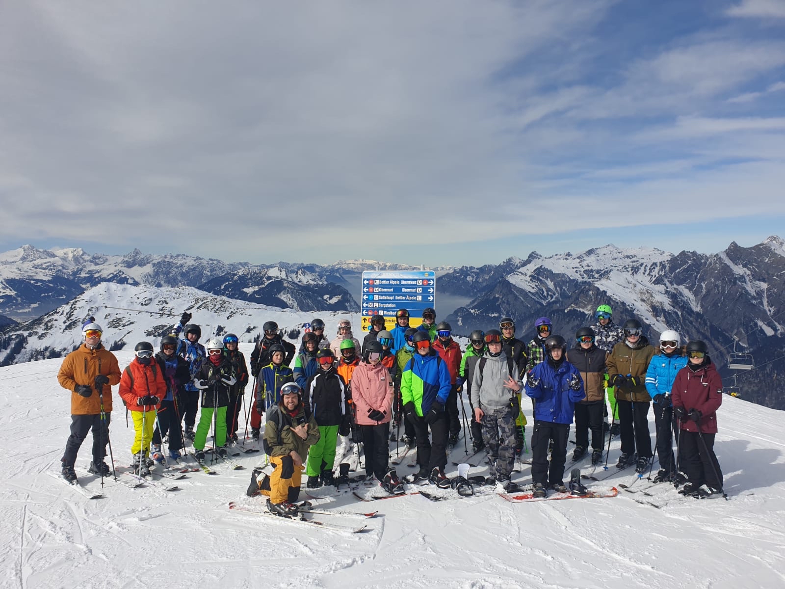 Gruppenbild Skifahren